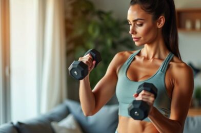 Beginners strength training workout for a woman at home